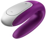 Párový vibrátor s dálkovým ovladačem Satisfyer Double Fun Violet – ovládaný mobilem