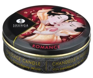 Masážní svíčka Shunga Romance Sparkling Strawberry Wine – Masážní svíčky