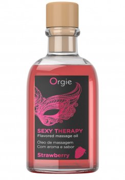 Slíbatelný masážní set Sexy Therapy Strawberry – Masážní oleje