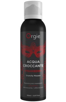 Šumivá masážní pěna Orgie Acqua Croccante – jahoda – Masážní krémy