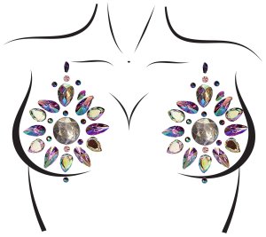 Samolepicí šperk na bradavky Cressida – Samolepky na prsa a bradavky