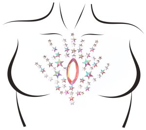 Samolepicí šperk na tělo Juniper – Samolepky na prsa a bradavky