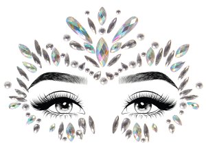 Samolepicí šperk na obličej Iris – Škrabošky