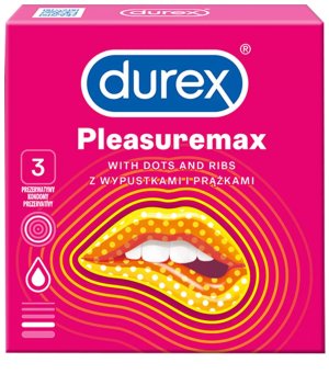 Kondomy Durex Pleasuremax, 3 ks – Vroubkované kondomy