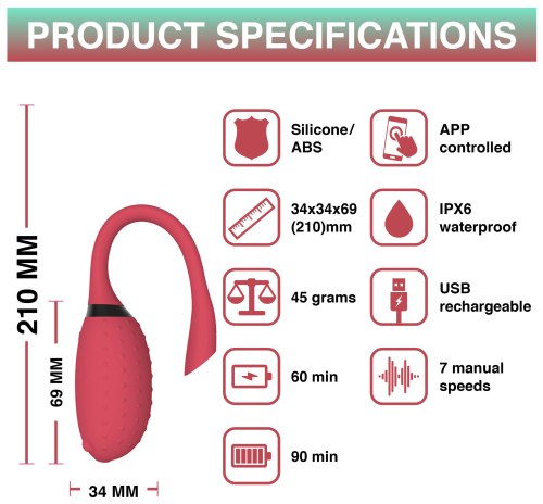 Nabíjecí vibrační bezdrátové vajíčko Magic Fugu