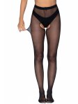 Průsvitné punčochové kalhoty s otvorem v rozkroku Leg Avenue