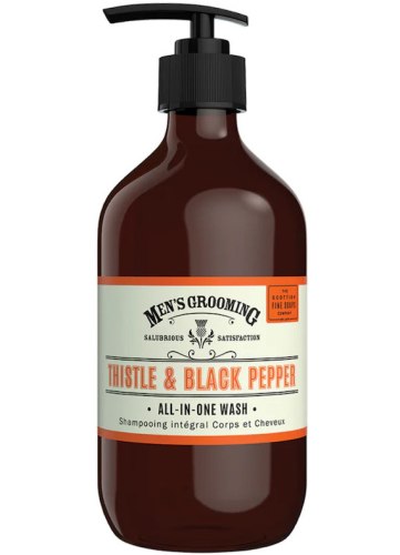 Pánský mycí gel na tělo a vlasy Scottish Fine Soaps – ostropestřec a černý pepř