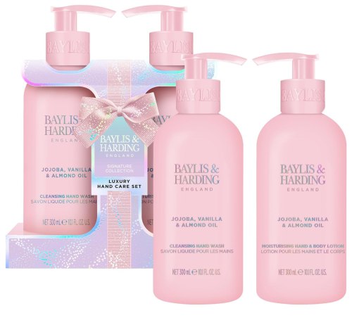 Tekuté mýdlo + mléko na ruce a tělo Baylis & Harding – jojoba, vanilka a mandle