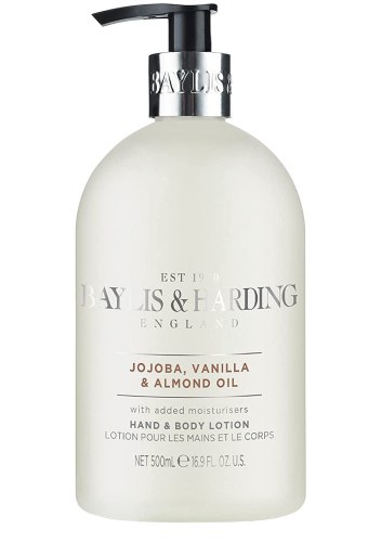 Tekuté mýdlo + mléko na ruce a tělo Baylis & Harding – jojoba, vanilka a mandle