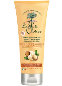 Regenerační kondicionér pro suché a kudrnaté vlasy Le Petit Olivier – bambucké máslo a makadamový olej – Kondicionéry