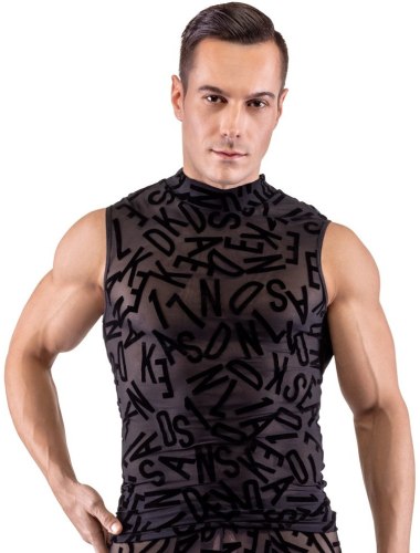 Průsvitné pánské tílko s designovým potiskem Svenjoyment