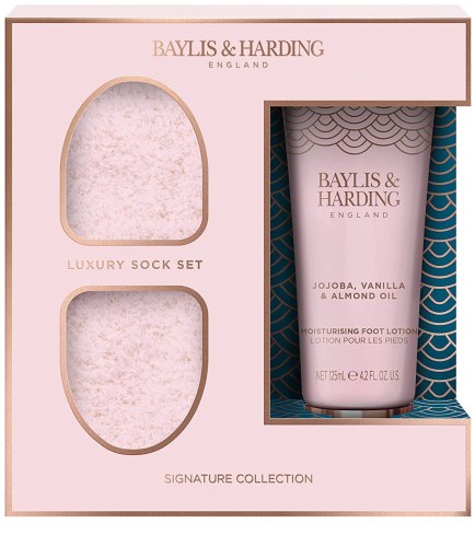 Sada pro péči o nohy Baylis & Harding – jojoba, vanilka a mandle, 2 ks