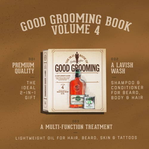 Kosmetická sada pro muže 18.21 Good Grooming Volume 4 – kořeněná vanilka, 2 ks