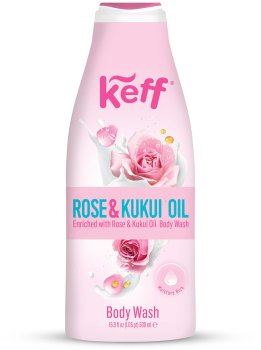 Sprchový gel Keff – růže a kukui – Sprchové gely