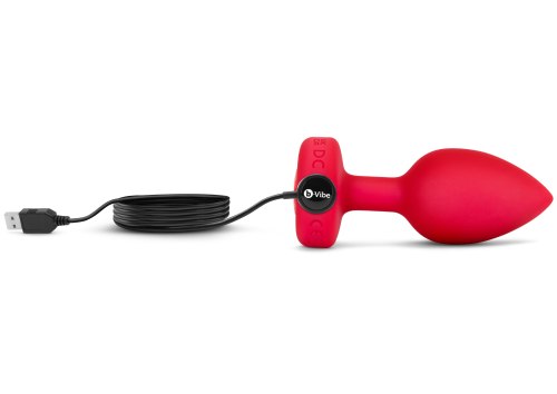 Vibrační anální kolík se srdíčkem Scarlet Ruby M/L