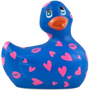 Vibrační kachnička I Rub My Duckie Romance, modrá – Vibrátory s neobvyklým designem