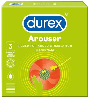 Kondomy Durex Arouser, 3 ks – Vroubkované kondomy