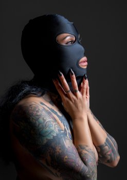 BDSM maska s otvory pro oči a ústa Taboom – Erotické masky na hlavu