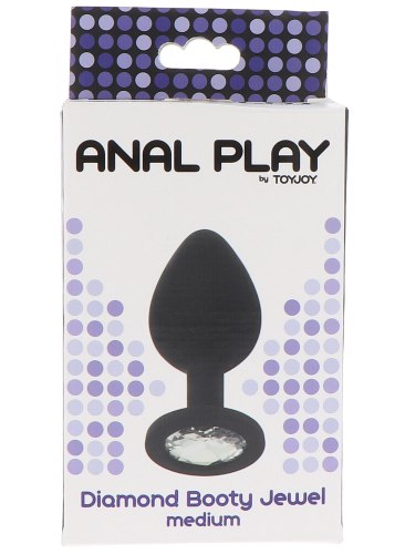 Silikonový anální kolík s čirým krystalem Anal Play Medium