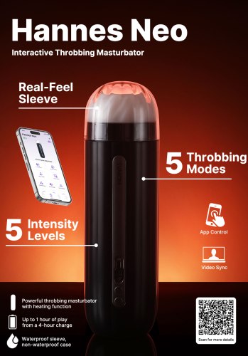 Interaktivní přirážecí masturbátor Svakom Hannes Neo