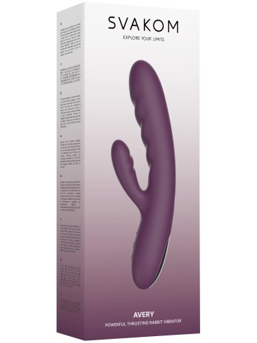 Přirážecí vibrátor s králíčkem Svakom Avery Lilac