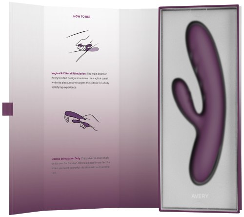 Přirážecí vibrátor s králíčkem Svakom Avery Lilac