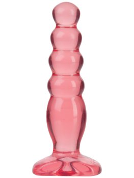 Anální kolík Crystal Jellies Anal Delight 5", růžový – Silikonové a gelové anální kolíky