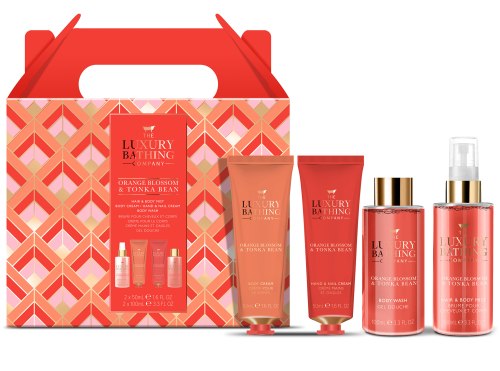 Kosmetická sada The Luxury Bathing Company – pomerančový květ a tonka, 4 ks