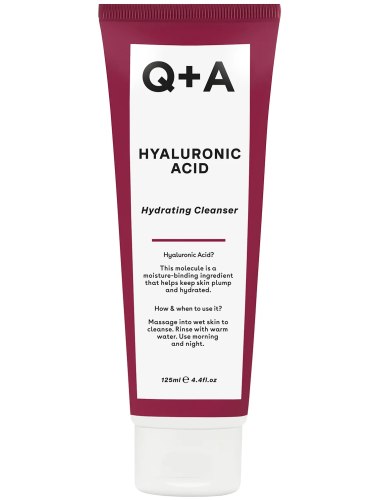 Hydratační čisticí gel na pleť s kyselinou hyaluronovou Q+A, 125 ml