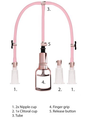 Vakuová pumpa na klitoris a bradavky Clitoral & Nipple Pump Set Medium