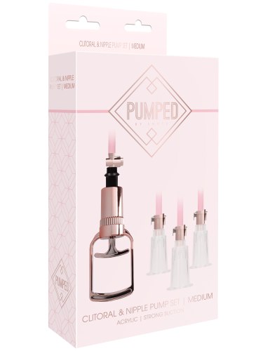 Vakuová pumpa na klitoris a bradavky Clitoral & Nipple Pump Set Medium