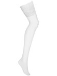 Bílé punčochy s krajkovým lemem