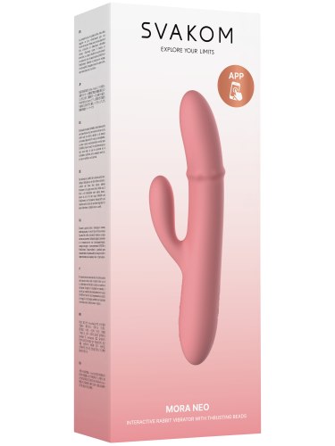 Interaktivní vibrátor s králíčkem a masážními perlami Svakom Mora Neo