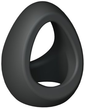 Silikonový postroj na penis a varlata Flux Ring Black – Dvojité a trojité erekční kroužky