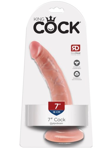 Realistické dildo s přísavkou King Cock 7"
