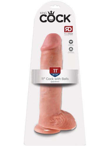 Realistické dildo s varlaty King Cock 11"