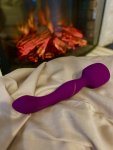 Hřejivá masážní hlavice/vibrátor Heating Wand Purple
