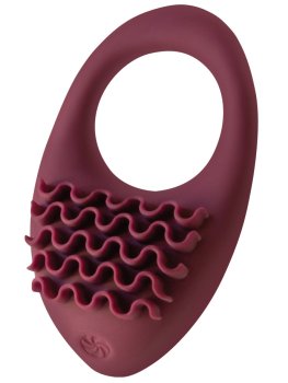 Nabíjecí vibrační erekční kroužek Pure Passion Stellar Wine Red – Vibrační kroužky na penis