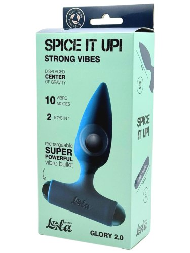 Vibrační anální kolík s vnitřní kuličkou Spice It Up! Glory 2.0