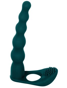 Vibrační kroužek na penis s dildem Pure Passion Farnell – Vibrační kroužky na penis
