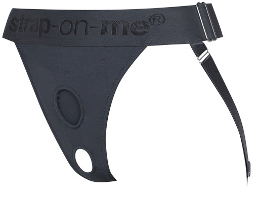 Strapon tanga se 2 O-kroužky Strap-On-Me Unique Grey