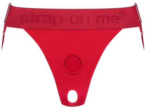 Strapon tanga se 2 O-kroužky Strap-On-Me Unique Red