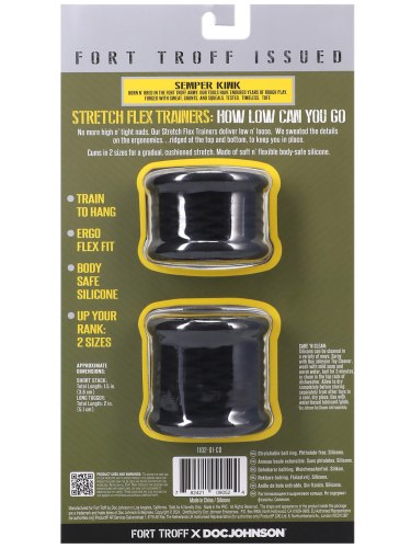 Sada natahovačů varlat Stretch Flex Trainers Black, 2 ks