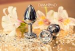 Anální kolík se šperkem Diamond Clear Sparkle XL, čirá