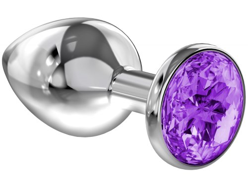 Anální kolík se šperkem Diamond Purple Sparkle XL, fialová