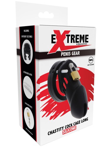 Dlouhá silikonová klec na penis