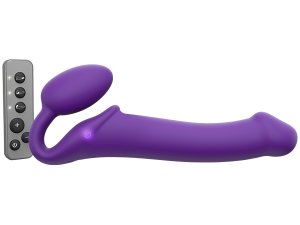 Tvarovatelný samodržící vibrační strapon Strap-On-Me Purple (velikost L) – Samodržící strapony