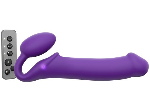 Tvarovatelný samodržící vibrační strapon Strap-On-Me Purple (velikost XL)