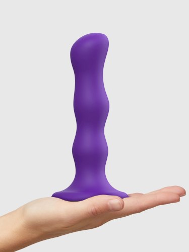 Dildo s přísavkou a pohyblivými kuličkami Geisha Balls Purple (velikost M)