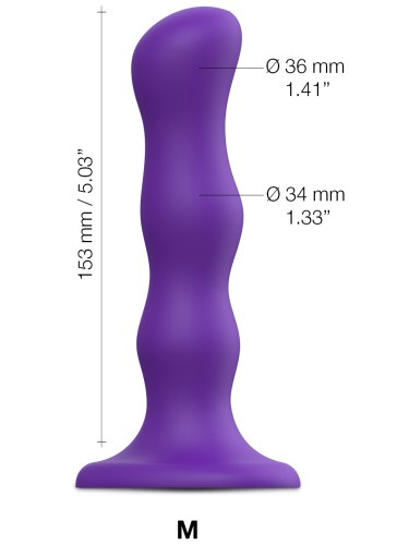 Dildo s přísavkou a pohyblivými kuličkami Geisha Balls Purple (velikost M)